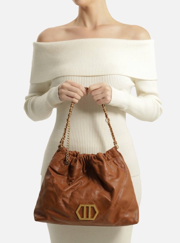 Bolsa Hobo Marrom Couro Esther Grande - Imagem 2
