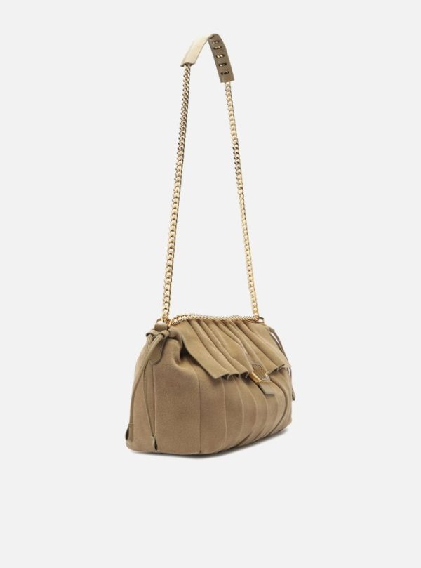 Bolsa Cinza Grande Alça Dourada - Imagem 3