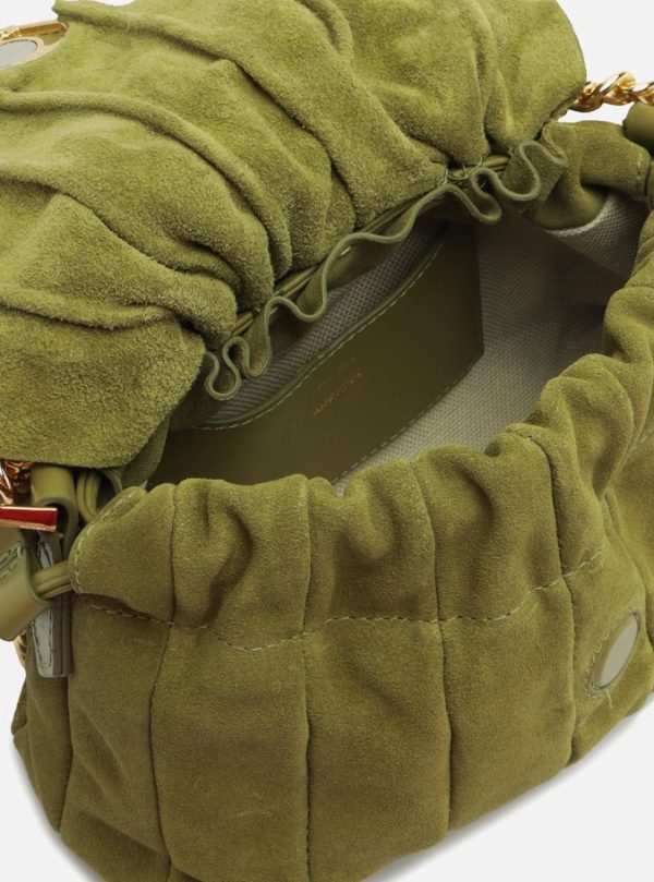 Bolsa Verde Média Alça Dourada - Imagem 2
