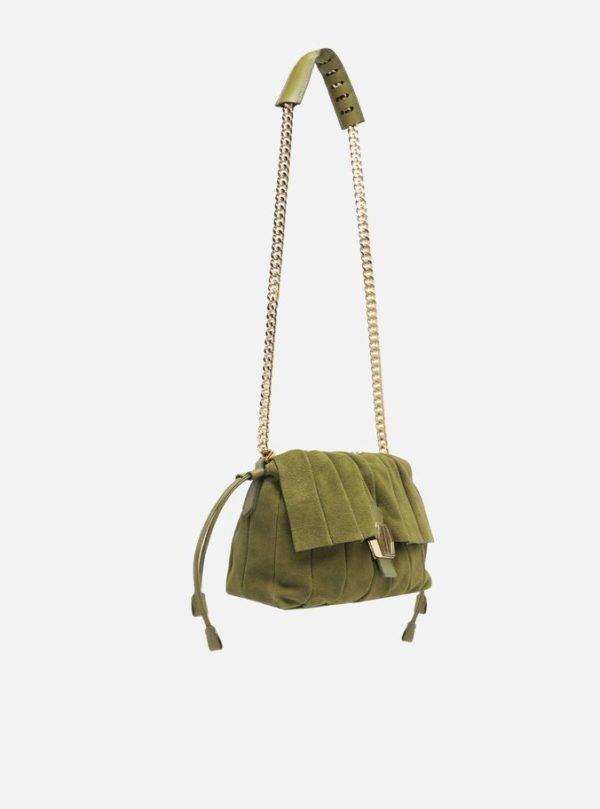 Bolsa Verde Média Alça Dourada - Imagem 3