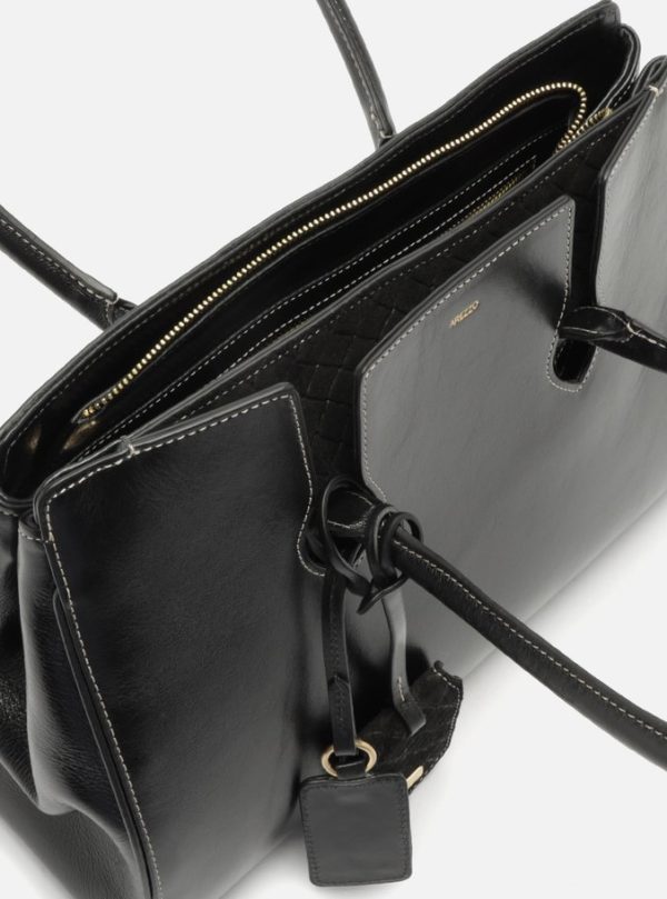 Bolsa Shopping Preta Couro Heritage Grande - Imagem 3