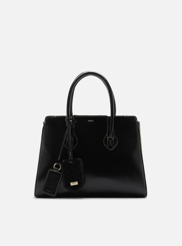 Bolsa Tote Preta Couro Heritage Média