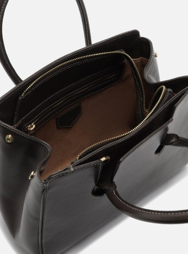 Bolsa Tote Marrom Couro Heritage Média - Imagem 2