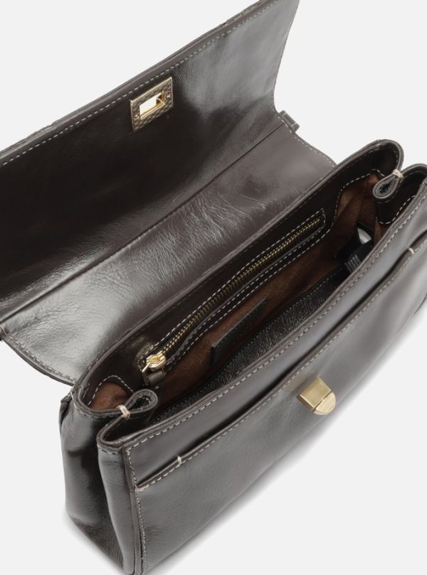 Bolsa Tiracolo Marrom Couro Heritage Pequena - Imagem 2