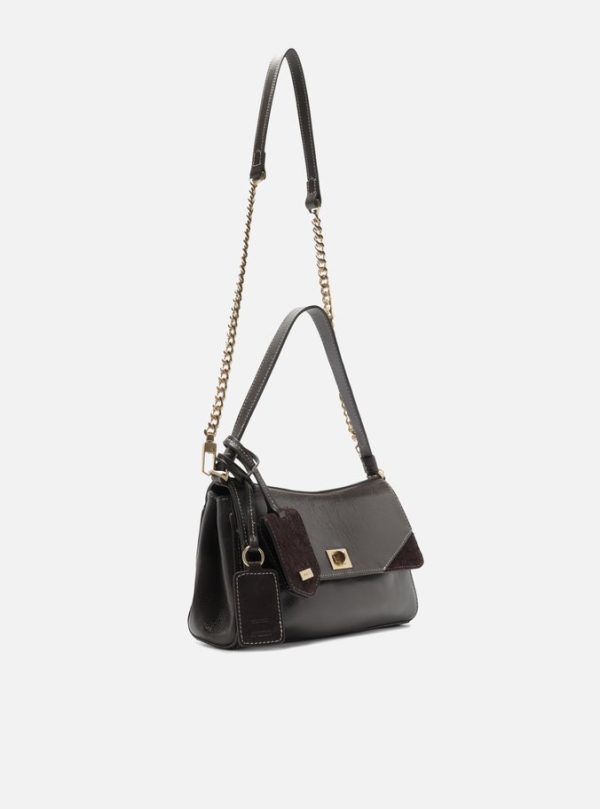 Bolsa Tiracolo Marrom Couro Heritage Pequena - Imagem 3