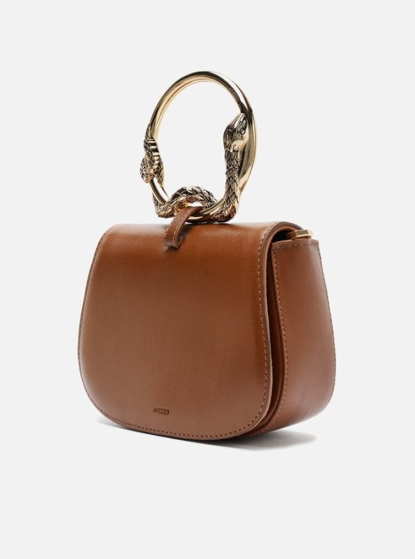 Bolsa Tiracolo Média Marrom Alça Metal - Imagem 2