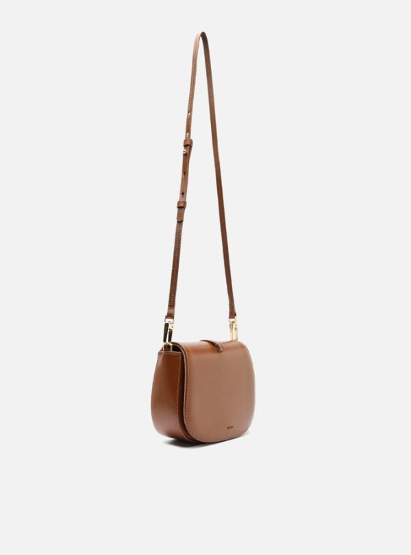 Bolsa Tiracolo Média Marrom Alça Metal - Imagem 3