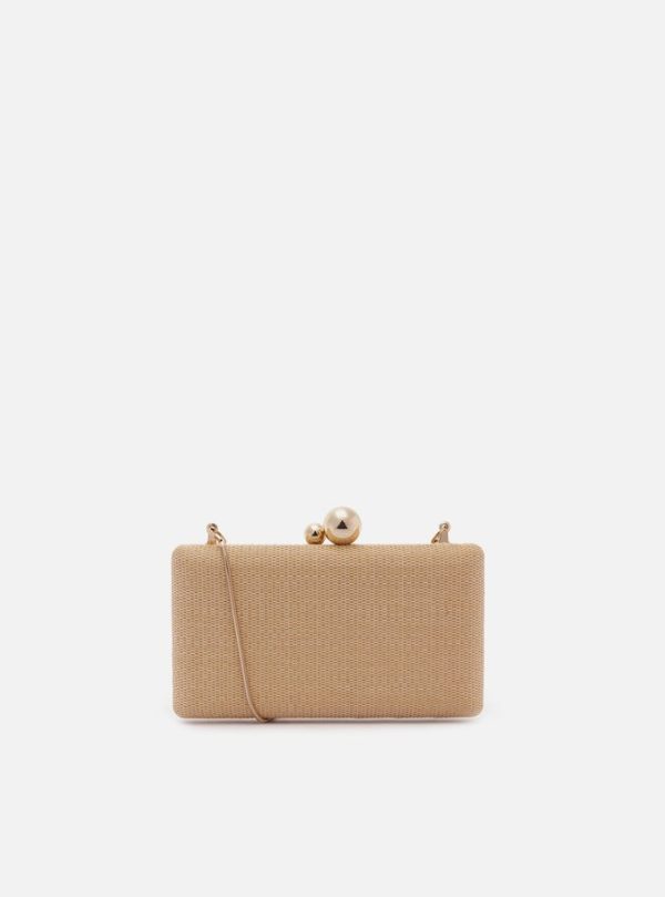 Clutch Bege Palha Bordado Abacaxi - Imagem 3