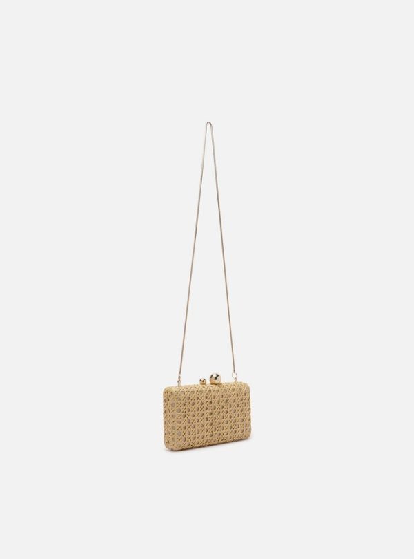 Clutch Bege Palha Sextavada - Imagem 3