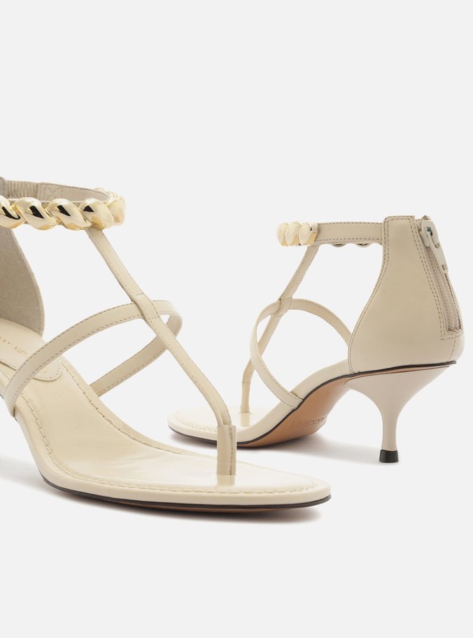 Sandália Off-White Couro Salto Kitten Thong Lenny Niemeyer - Imagem 2