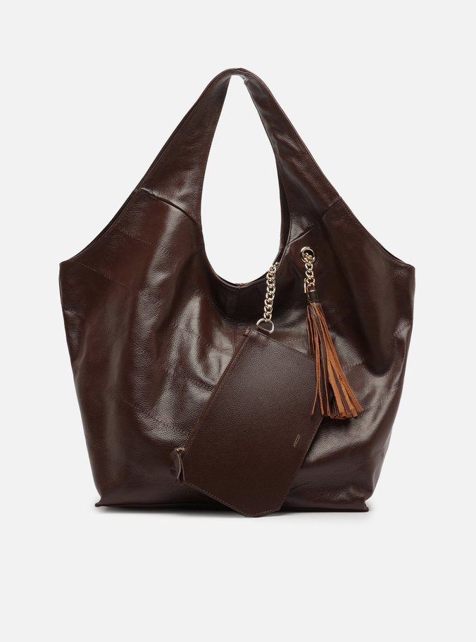 Bolsa Hobo Marrom Cocoa Couro Ísis Grande - Imagem 2