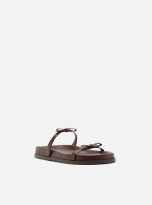 Sandália Papete Bordô Laço