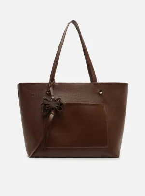 Bolsa Shopping Marrom Grande Bolso Frontal Charm