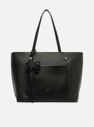 Bolsa Shopping Preta Grande Bolso Frontal Charm