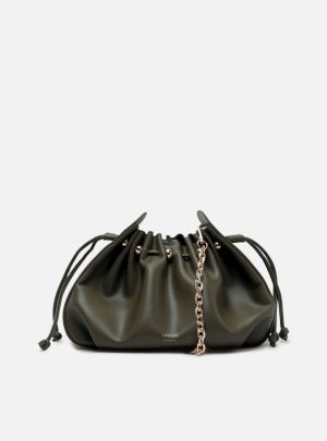 Bolsa Shoulder Verde Média Alça Corrente