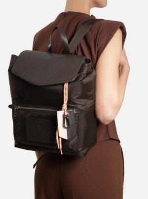Mochila Preta Grande Marrom Fila