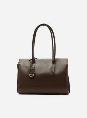 Bolsa Tote Marrom Couro Media