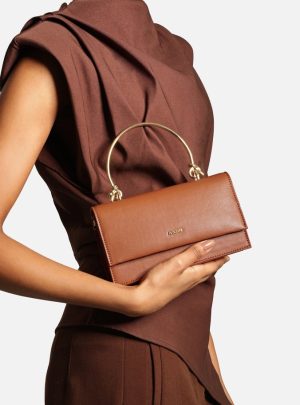Bolsa Tiracolo Marrom Média Corrente