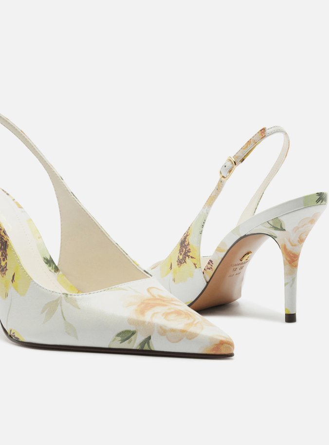 Scarpin Estampa Floral Salto Fino Slingback - Imagem 2