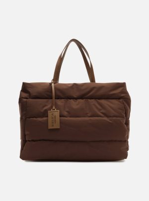 Bolsa Shopping Marrom Grande Matelassê Brizza